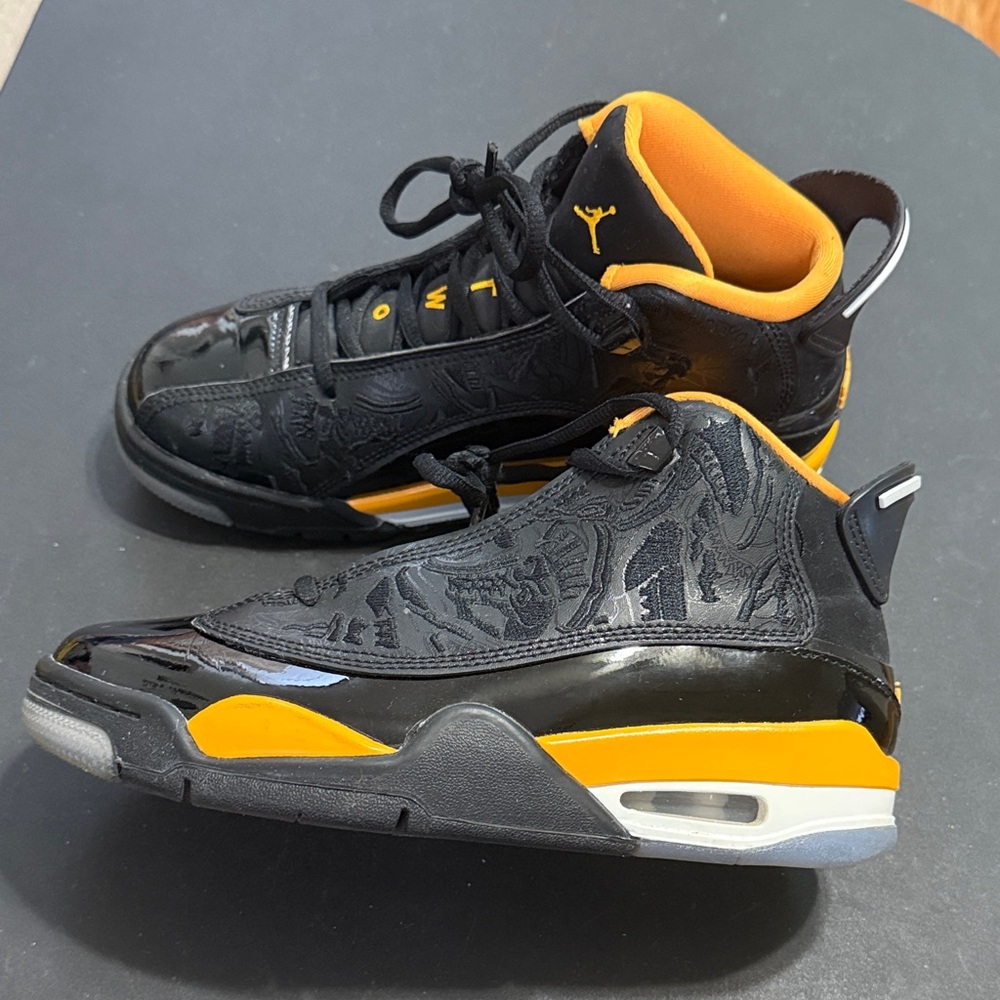 Jordan Black and Orange Sneakers